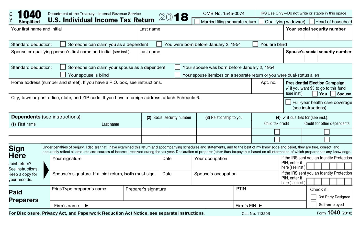 irs tax forms